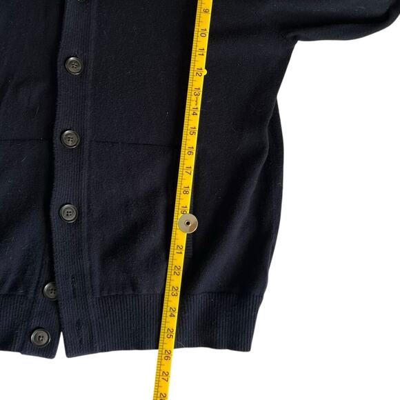 Gap Men’s Shawl Neck Cashmere Blend Cardigan Navy Size Large Preppy Academia - Picture 7 of 8